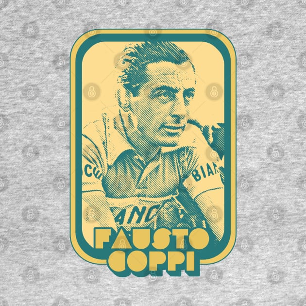 Fausto Coppi // Retro Cycling Fan Art Design by DankFutura